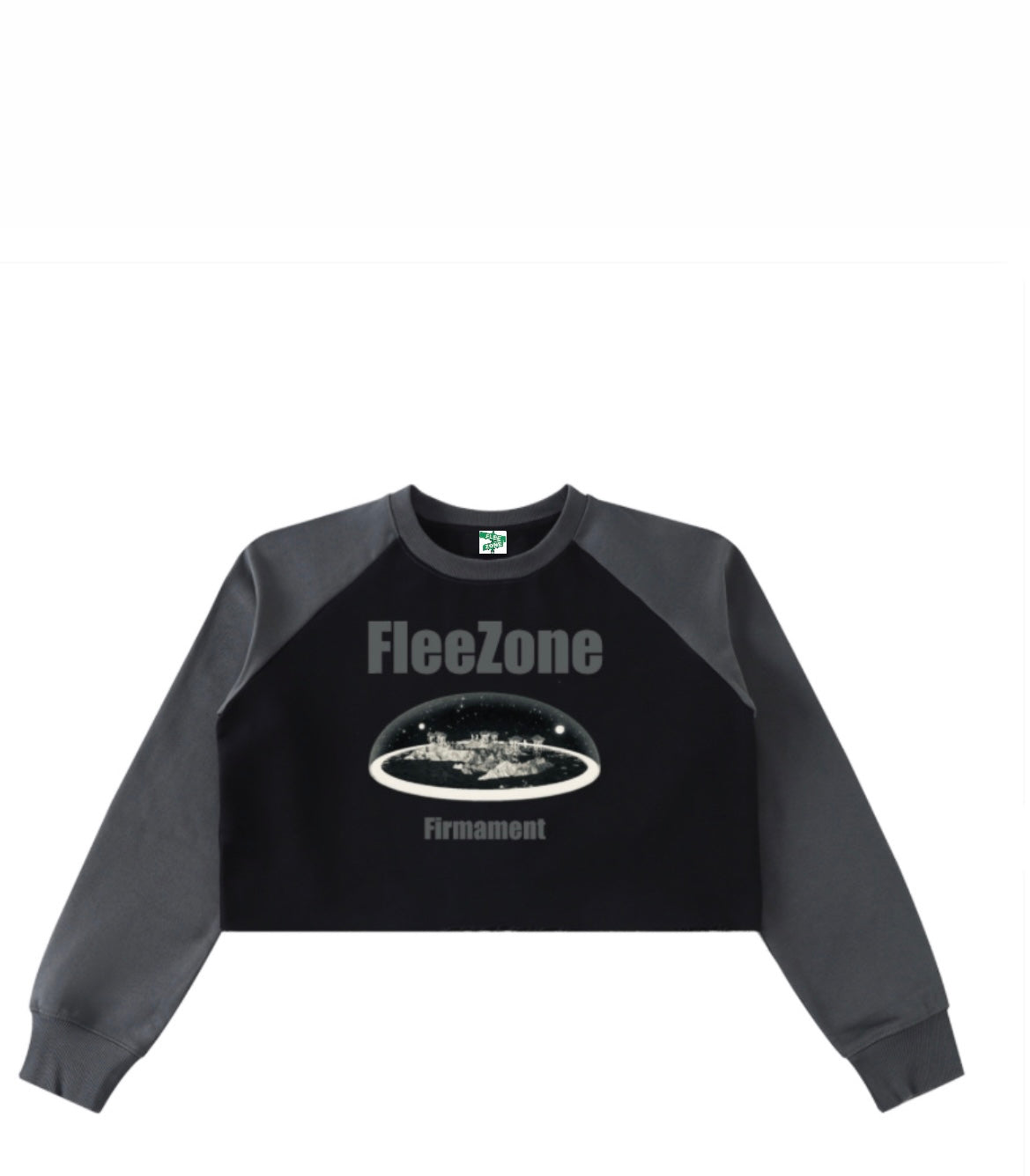 Above the firmament long sleeves crop top