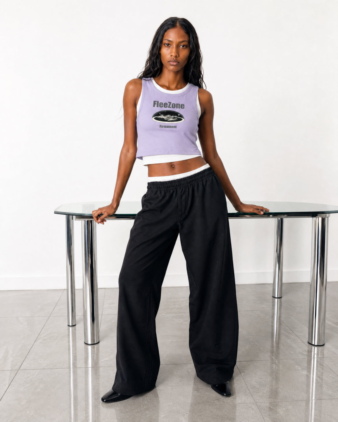 Above the firmament purple women top
